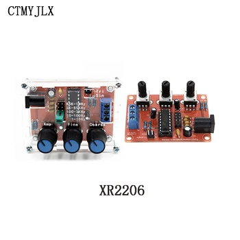 1 Hz -1 Mhz XR2206 Функционален генератор на сигнали DIY Комплект Генератор на изходния сигнал на синусите/триъгълник/квадрат с регулируема амплитуда честота
