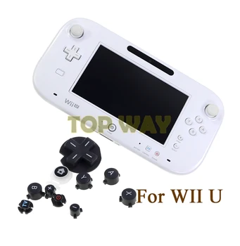 1 комплект пластмасови бутони за включване-изключване Home ABXY Button D-Pad за контролер играта панел Wii U WIIU с пълни бутони