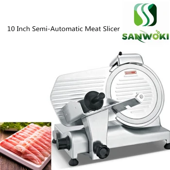 10-инчовата машина за нарязване на месо полуавтоматична машина за рязане на замразено говеждо месо, машина за рендосване шунка, машина за рязане на агнешко месо, нож за гергьовден