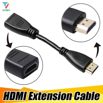 100 бр./лот HDMI Мъжки женски адаптер преобразувател на черно за Google Chrome Cast, Fire TV Stick, Roku stick за Връзка към телевизор в евтин