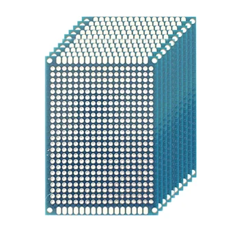 10ШТ Синя двустранна печатна платка за създаване на прототипи 5x7 см 50x70 мм Универсална печатна платка за създаване на прототипи на Arduino Експериментална печатна платка