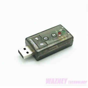 1500 бр. преносим Компютър PC Външен USB 2.0 за 3D аудио USB адаптер звукова карта 7,1-канален съраунд слушалки Микрофон с 3.5 мм Жак
