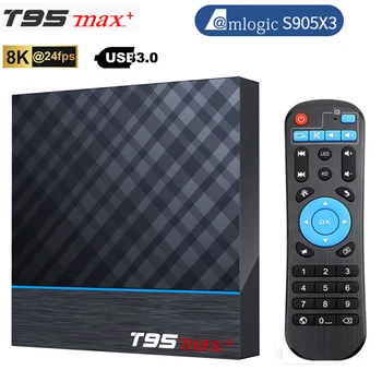 2023 S905X3 Android Tv box T95 MAX Plus Amlogic 2,4 G 5G Двойна Wifi 8K Android 9,0 Телеприставка мултимедиен плейър