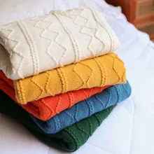 2023 Вязаное клетчатое одеяло, супер меко богемное одеало за легло калъф за дивана, покривки, одеяло на дивана, декор, одеяла с пискюл