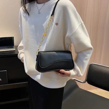 2023 Корея дизайнерска чанта на верига, дамски тенденция чанта-месинджър, седельная чанта, лятна открийте проста универсална чанта през рамо