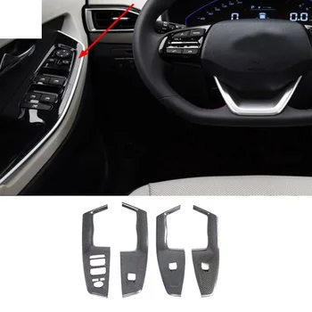 4 бр./лот ABS, изработени от въглеродни Влакна, декоративна лента Стеклоподъемника Кола, Капак за 2020 г. Hyundai CRETA