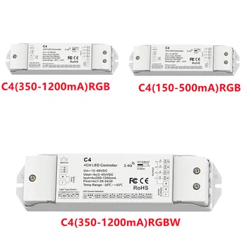 4-канален контролер CC RGB RGBW led димер 2,4 G hz RF C4 (Push Дим) led контролер за обикновен цвят/в два цвята/RGB/RGBW led лента DC12-48V