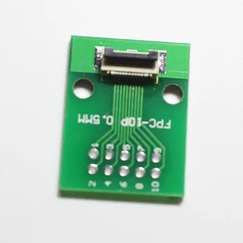 5 бр./лот 10 ПЕНСА Адаптер FFC спк стартира строителни с покритие на РАЗХОДИ СЪС стъпка 0,5 мм/1,0 мм, флип-надолу делото до 2.54 мм, 10-пинов Конектор с плосък Кабел за TFT LCD