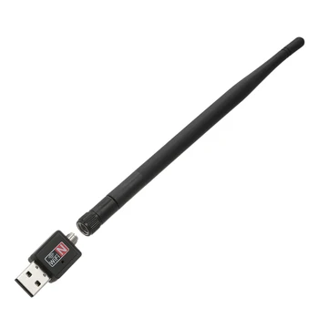 600 Mbps Безжичен USB WiFi Адаптер Dongle 2,4 Ghz Мрежова Карта Lan Стандарт 802.11 b/g/n с Подвижни 2dBi Антена за Компютри