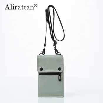 Alirattan мини чанта през рамо, женствена чанта от найлон, модни пътна малка квадратна чанта, мобилен портфейл