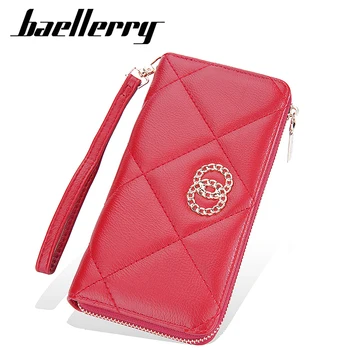 Baellery, дамски дълги портмоне с цип, стойка за телефон, женски клатч Голям капацитет, луксозни държачи за карти, брендовый чантата за момичета