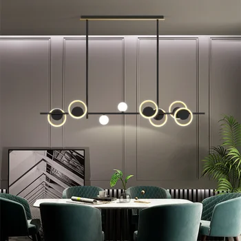 Candelabro de LED НЕГЪР nórdico para Decoración de cocina, luces colgantes modernas y simples para Bar y comedor, 220-240V