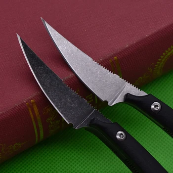 D2 Стоманена Малка Прав Нож CSGO Outdoor Tactics K Ножове С Черупки За Оцеляване В Къмпинг Военен Нож За Риболов EDC Инструменти