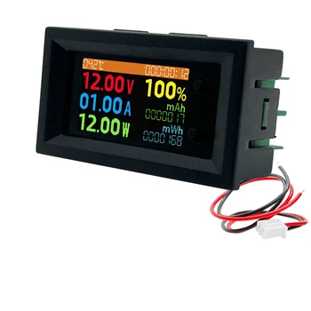 DC 0-200 В 20A Цифров волтметър амперметър 8в1 Многофункционален тестер IPS LCD Напрежение, ток, мощност, Измерване на енергия