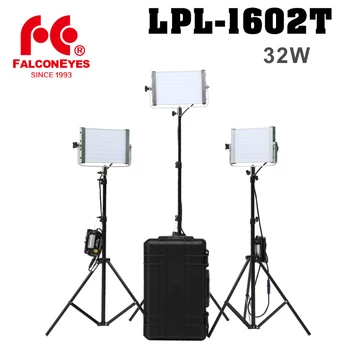 Falconeyes LPL-1602T Комплект За Гмуркане с видео Осветление 32 W Дневен Панел Лампа С Регулируема Яркост на 120 бр. Led Студийно Осветление За Фото И Видеоинтервью 