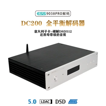 Hi-Fi DC200 ES9028 ES9038PRO декодер КПР с твърд декодиране на Bluetooth 5,0
