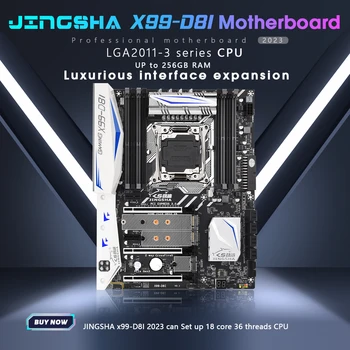 JINGSHA Нов Комплект дънната платка X99D8I с чип xeon x99, Поддръжка на Процесора E5 V3V4 LGA 2011-3 с WIFI + Bluetooth, Детска такса NGFF M. 2