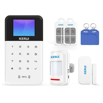 Kerui Безжично на контролния панел на GSM, SMS APP, Сензор детектор за движение на дома, комплект домашна охранителна сигнализация на Hristo Smart life