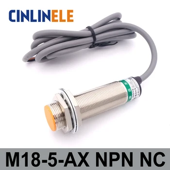 M18 LJ18A3-5-Z/AX 5 mm 6 В-36 В индукционный постоянен ток NPN NC метален датчик индуктивен без контактен ключ Тип на екрана LJ8A3 сензорен превключвател