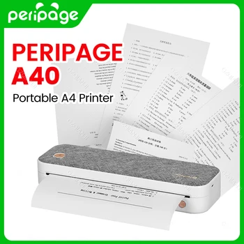 PeriPage Хартия Принтер Формат А4 Преносим USB Bluetooth Безжична Термотрансферный Принтер за Етикети Мобилен Принтер За Печат на Документи Подаръци