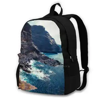 Wild Coast - Тиджарафе - Ла Палма - Канарските острови, Раница с 3D принтом, Ежедневна чанта, на Първа линия, на Пътуването на открито, на Брега на