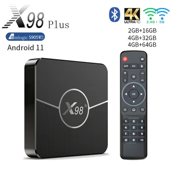 X98 plus Amlogic S905W2 Smart TV Box Android 11 TVBOX 2,4 G 5G Wifi BT4.0 HDR AV1 4K мултимедиен плейър 4 GB 32 GB 64 GB Телеприставка HDR10