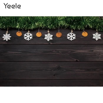 Yeele Коледна фотосесия във формата на снежинки Дървени Дъски Фотофоны Фотографски Фонове, декорации за фото студио