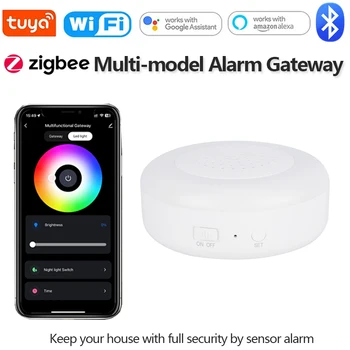 Zigbee 3.0 2.4 G WIFI, Bluetooth, и спомагателни устройства Beacon, Многорежимен портал аларма, работят с Алекса Google Home за гласово управление на приложенията