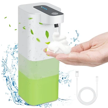 Автоматично дозиране система сапун със сензор 400 мл, USB Акумулаторна опаковка за сапун на пяна IPX4 водоустойчив безконтактен