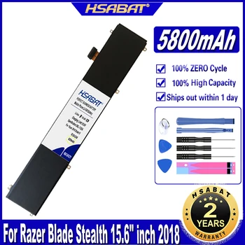 Батерия за лаптоп HSABAT RC30-0248 4ICP4/55/162 5800 ма за Razer Blade Stealth 15 RTX 2070 Max-Q LINGREN 15 (батерии i7 8750)