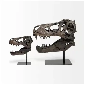 Бижута от главата на динозавъра, от смола, творчески изделия от динозаври, скулптура за всекидневна, декориране на спалня, подаръчни изделия