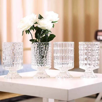 Ваза за цветя, за декориране на масата, декорация във формата на вази за цветя в хола, цветен режим, скандинавски ваза