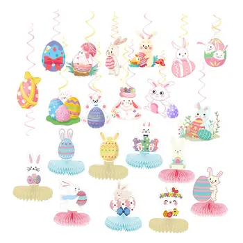 Великденски Декорации, Украси за Яйца със Заек, Topper за Торта, Тавана Декор за Дома и Партита