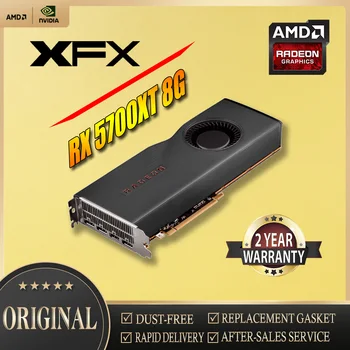 Видеокартата XFX RX5700XT 8GB Founder AMD 7nm 256bit PCIE4.0X16 Видео За настолни КОМПЮТРИ Използвана карта компютърна игра