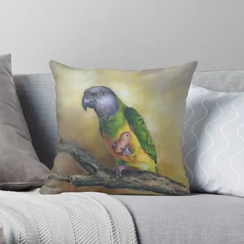Възглавница с сенегальским папагал, възглавници за дивана, коледни възглавници