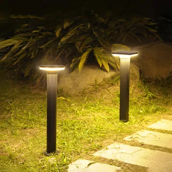 Външен водоустойчива IP65 светлина за косене на трева, алуминиеви домакински озеленяване лампа, градинска трева, кръгла, квадратна торшерная лампа с клеймо