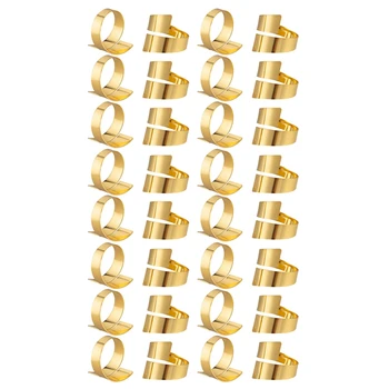 Голяма сделка, 16 бр. пръстени за салфетки, поставки за салфетки за маса за хранене ръчно изработени пръстени, пръстени за салфетки от сплави (злато)