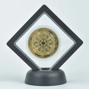Гореща разпродажба: монета Cardano ADA, метална монета IOTA FIL, крипто-възпоменателна монета, позлатени монети с поставка за показване