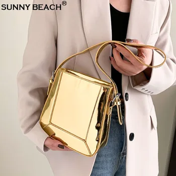 Дамска чанта с лазер дизайн, Новост 2023, дамска чанта, лятна чанта за Подмишниците, Малка квадратна чанта
