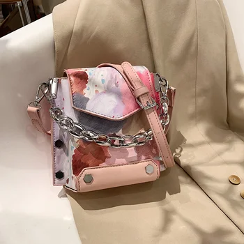 Дамска чанта с нитове, чанти през рамо от изкуствена кожа за жени, маркови дамски чанти на рамо, дамска чанта, нова модерна чанта-месинджър