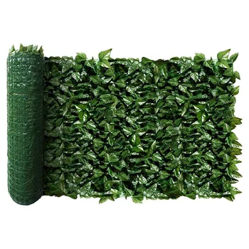 Декорация на стените на оградата изкуствени зелени листа Може да се разпъне мрежест екран за личния живот, листата на растенията са Подходящи за домашна градина