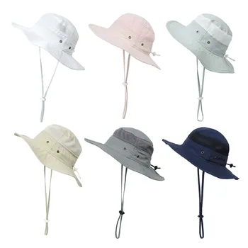 Детски шапки-кофи, Панама, лятна шапка за малки момичета, Рибар шапка за момчета, мультяшные памучни шапки за деца, плажна шапка от слънцето