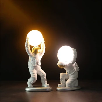 Детско Бижу за помещения лека нощ Астронавти Детска Мечта 3D принт Лунна светлина Астронавти USB Акумулаторни led нощна лампа от смола