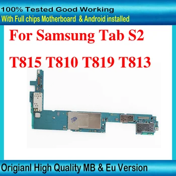 Дънна платка За Samsung Galaxy Tab S2 SM-T815 T810 T819 T813 Логическа Такса Оригиналната Разблокированная Такса Mainbaords Circuits Plate