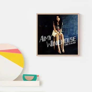 Ейми Уайнхаус се Завръща към черно Музикален Албум Платно Изкуство Плакат на Хип-Хоп, Рапърът Звездата на Поп-музиката Домашна Стенни Картини за Декорация