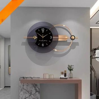 Елегантни Часовници за домашен интериор с махало, минималистичные механични, Метални акрилни стенен часовник във форма на Слънце
