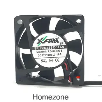 За XIFAN 6 см Вентилатор 6020 Охлаждащ вентилатор 12V 0.16 A RDH6020S Тихо С Висок Обем на въздуха