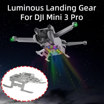 За дрона DJI Mini Pro 3 за нощно летене, светлинен шаси, рискът се увеличава опорна крак, за монтиране на стена за защита от сблъсъци, аксесоари