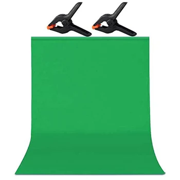 Зелен Екран с увеличение 5X6,5 фута/1,5X2 м, Мек Фон за снимки, Фото-студио видео, Хромакей и телевизия