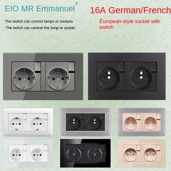Изход 146 тип 16A в европейски стил, немската, френската изход, стенни контакт